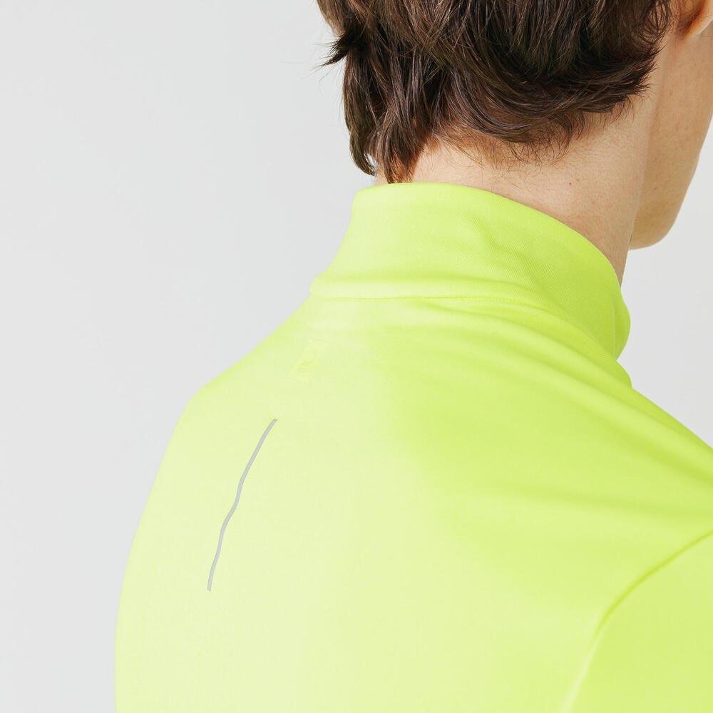 KALENJI  Laufshirt langarm Warm Herren neongelb 