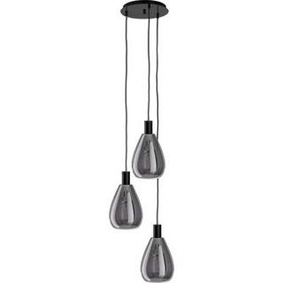 mutoni Lampada da soffitto Glaring 3 luci Fume nero  