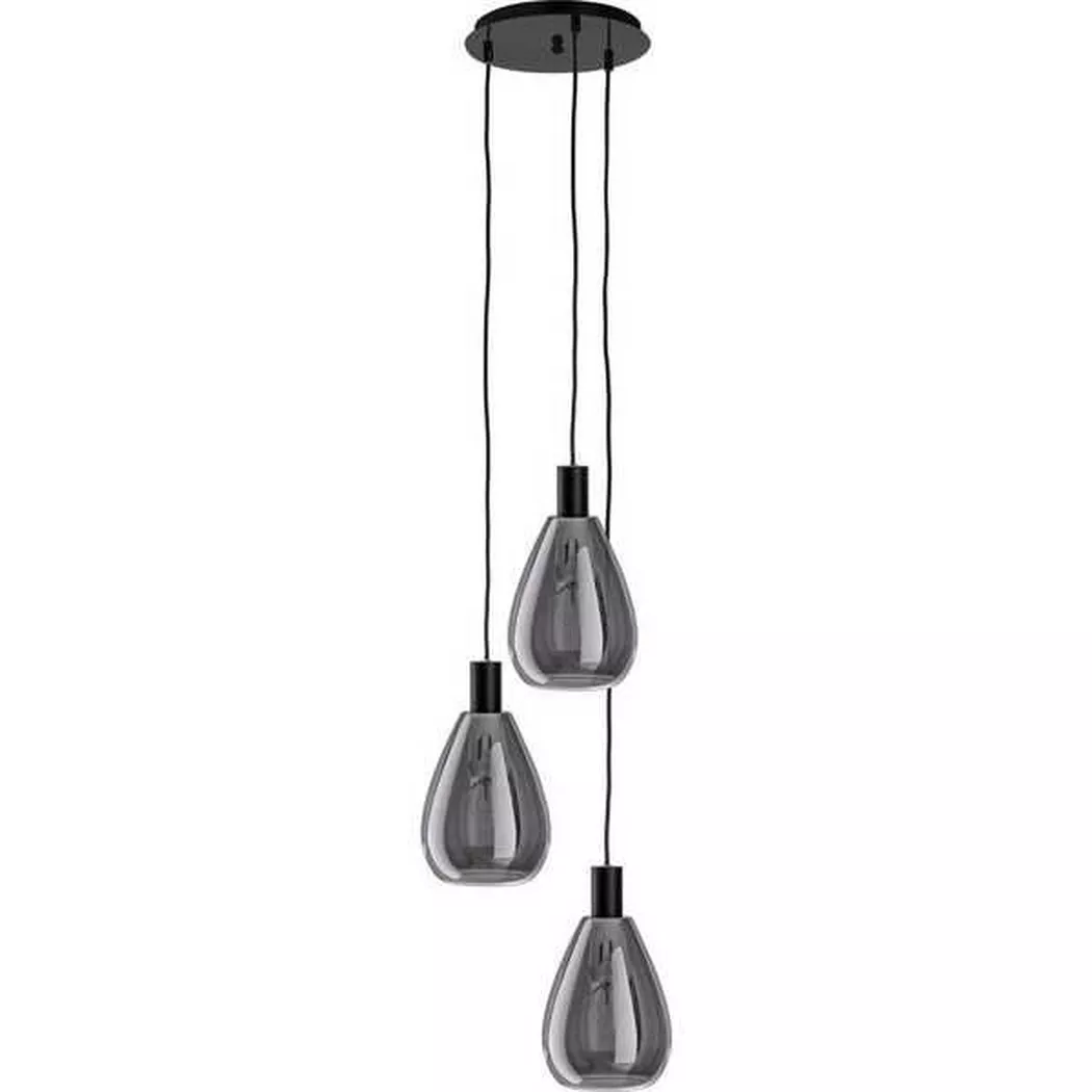 mutoni – Deckenleuchte Glaring 3 Leuchten Fume, One Size, Schwarz