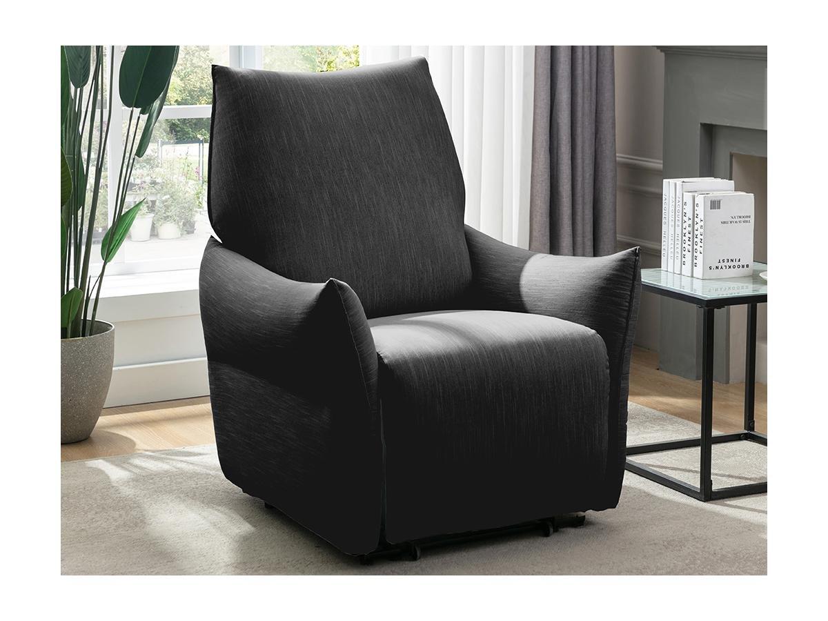 Vente-unique Fauteuil relax électrique en tissu anthracite MODOC  