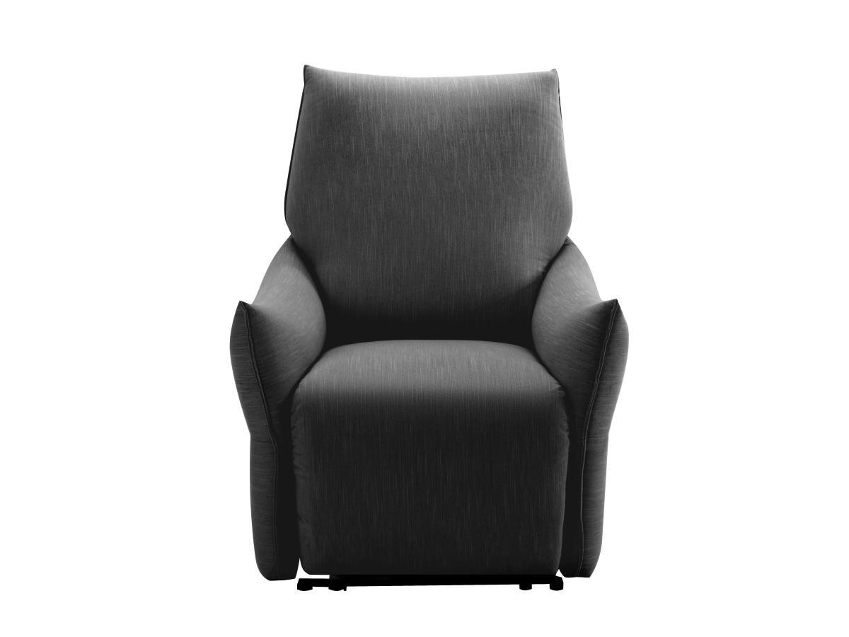 Vente-unique Fauteuil relax électrique en tissu anthracite MODOC  