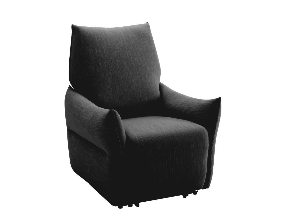 Vente-unique Fauteuil relax électrique en tissu anthracite MODOC  