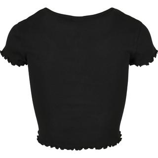 URBAN CLASSICS  t-shirt cropped button up rib 