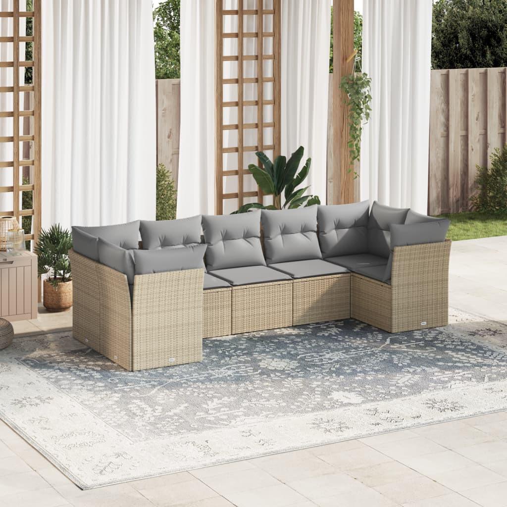 VidaXL set divano da giardino Polirattan  