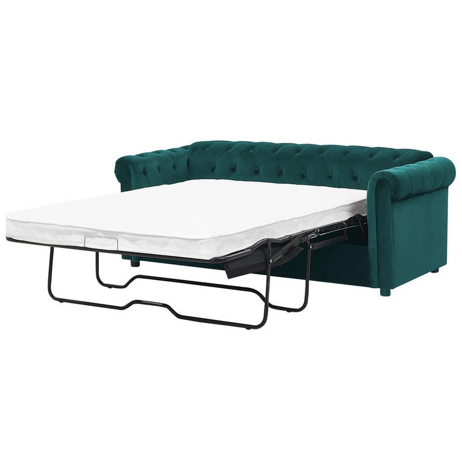 Beliani Schlafsofa aus Samtstoff  CHESTERFIELD  