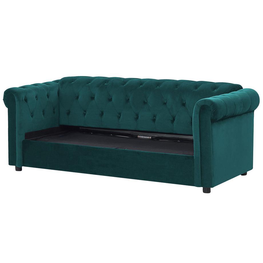 Beliani Schlafsofa aus Samtstoff  CHESTERFIELD  