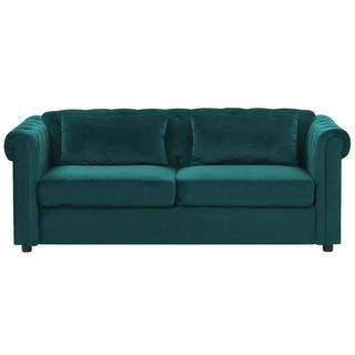 Beliani Canapé-lit en Velours Glamour CHESTERFIELD  