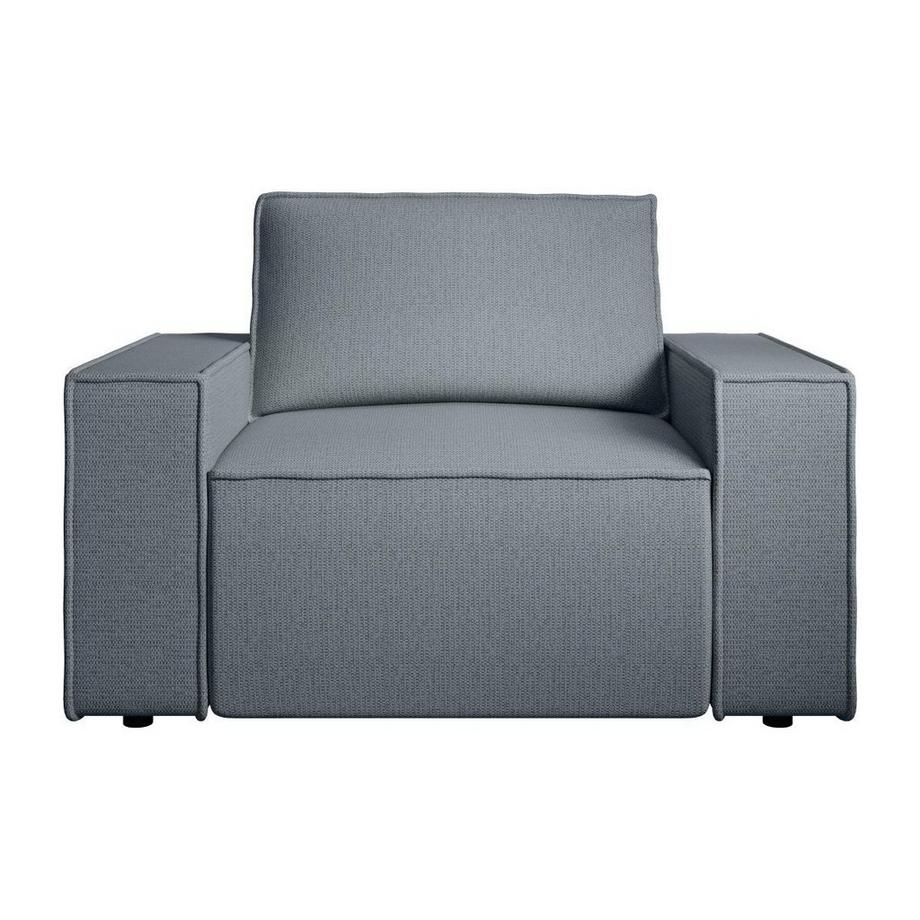 Vente-unique Sessel - Strukturstoff - Blau - AMELIA  