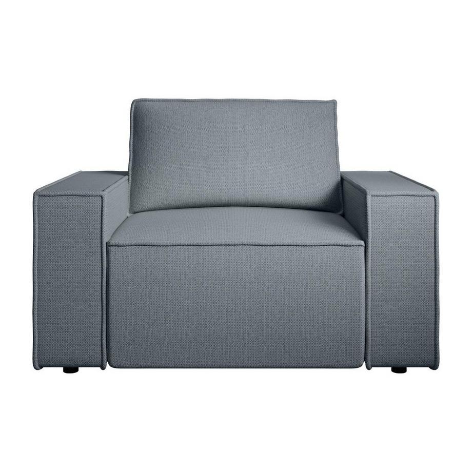 Vente-unique Sessel - Strukturstoff - Blau - AMELIA  