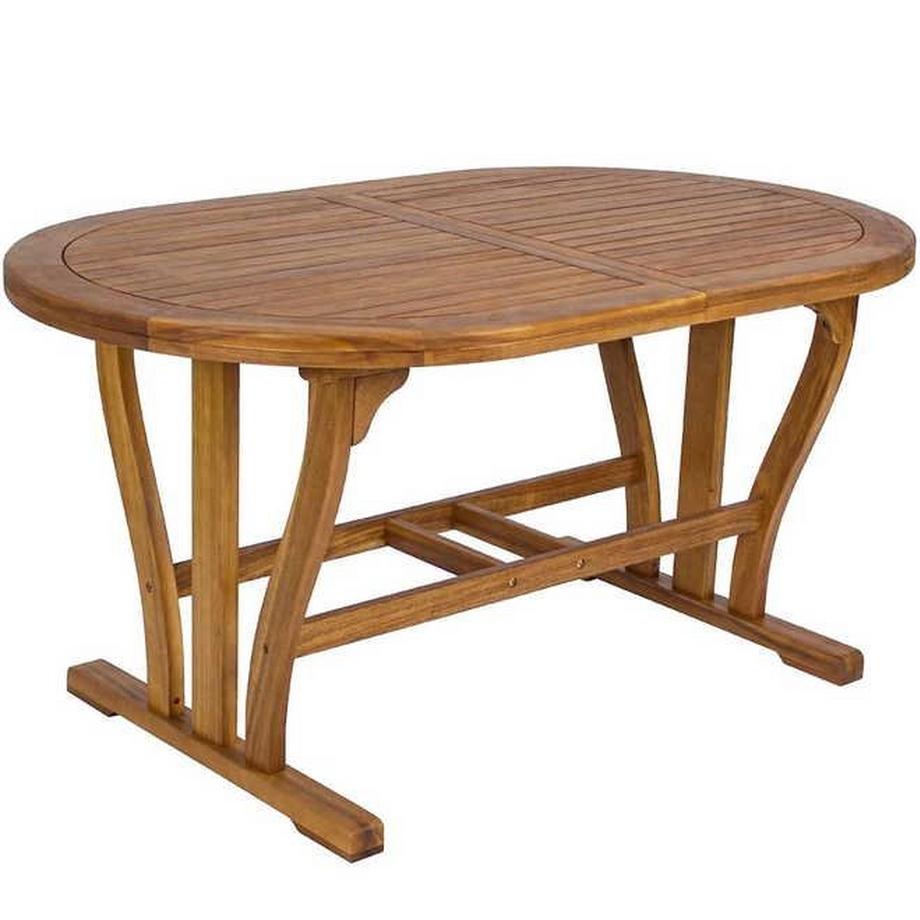 mutoni Garten Ausziehtisch Noemi Holz oval 150-200x90  