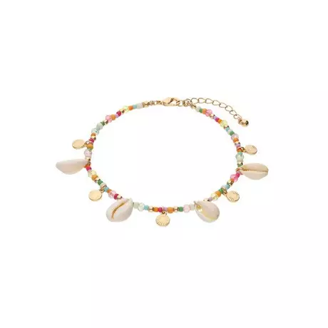 SIX  Chaîne de cheville avec des perles avec perles de verre Multicolor