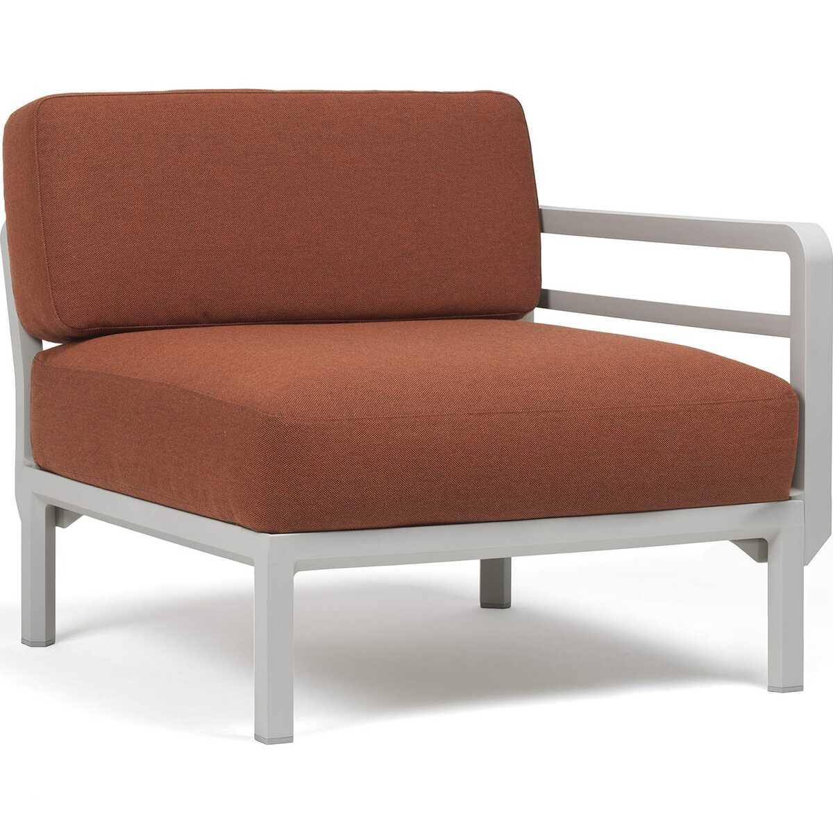 NARDI outdoor Elément d&#039;extrémité Gartenlounge Maximo blanc-gris-rouge  