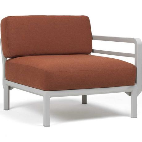 NARDI outdoor Elément d&#039;extrémité Gartenlounge Maximo blanc-gris-rouge  