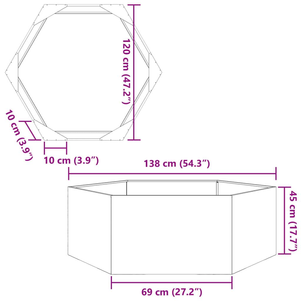 VidaXL Pflanzkübel metall  