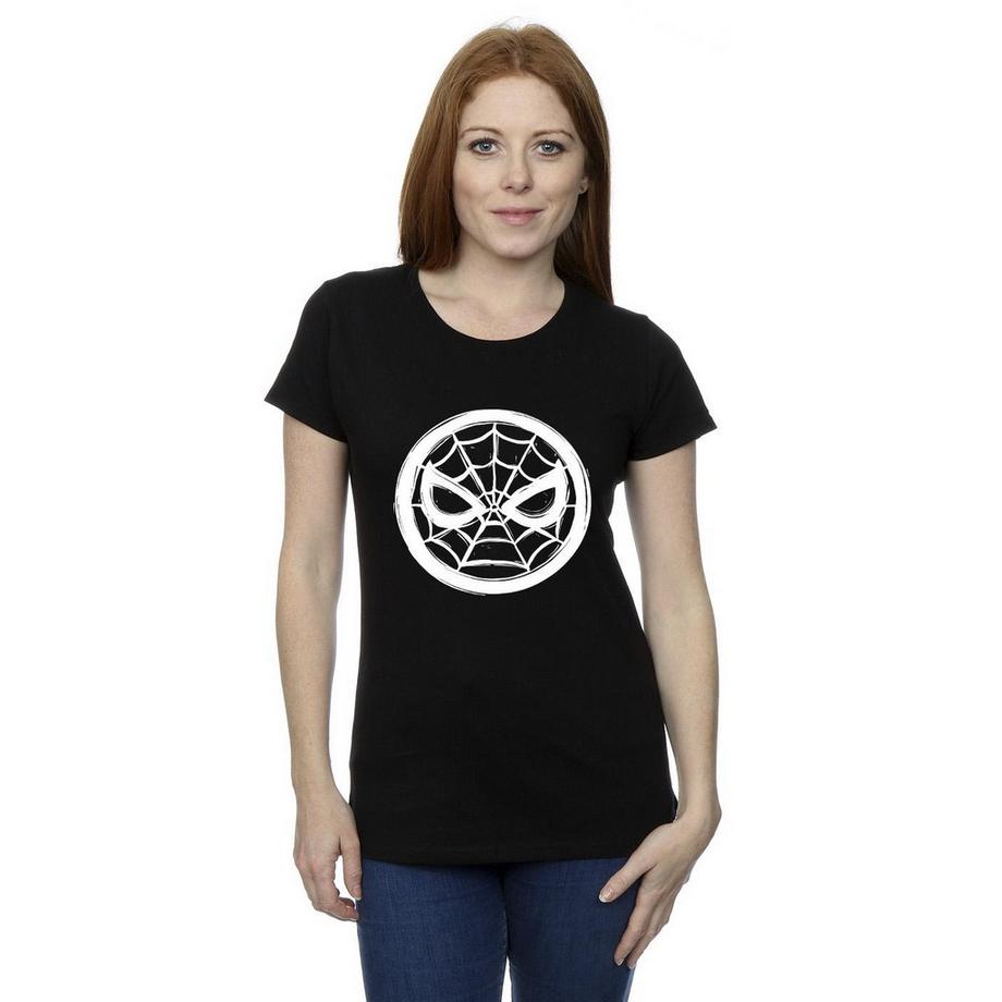 MARVEL T-Shirt Logo Maschera Spider-Man  