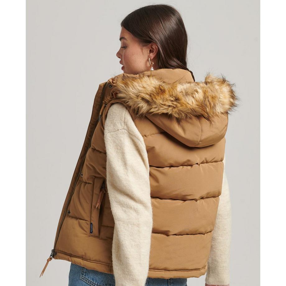 Superdry Everest Doudoune sans Manches Fausse Fourrure  