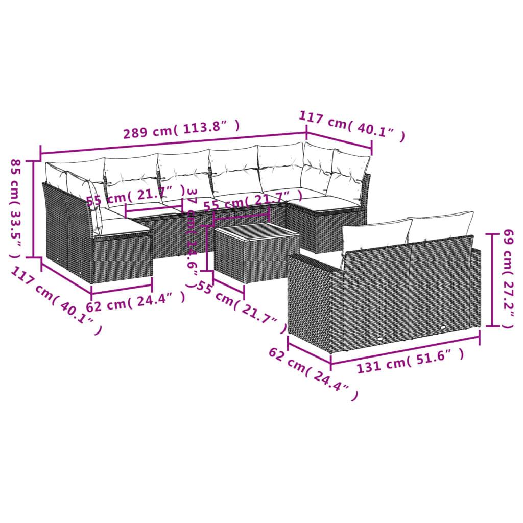 VidaXL Garten sofagarnitur poly-rattan  