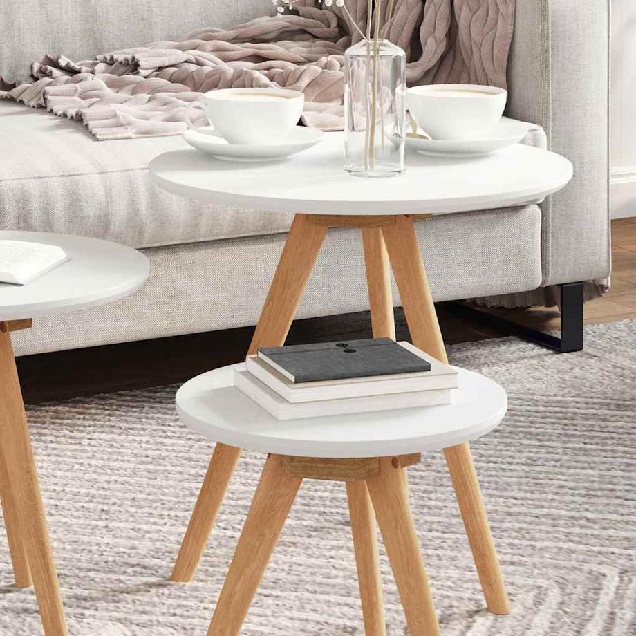 VidaXL Couchtische massivholz walnuss  