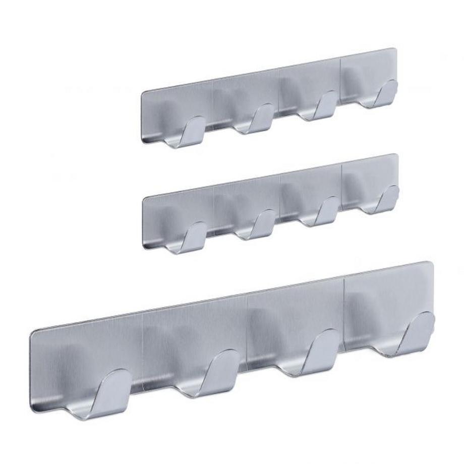 Set di 3 strisce adesive con gancio