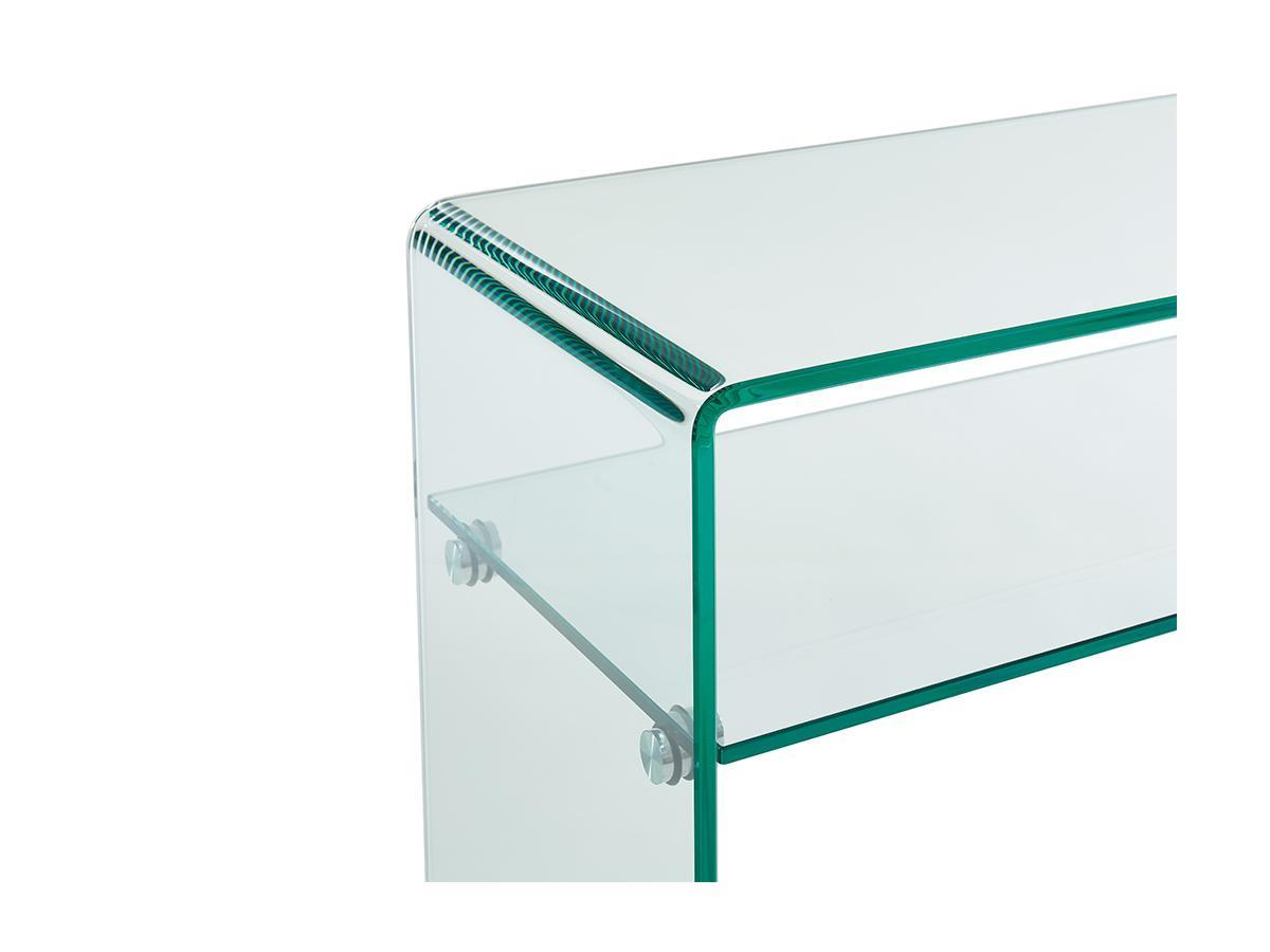 Vente-unique Console 1 niche Verre trempé Transparent STILEOS  