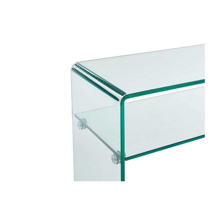 Vente-unique Console 1 niche Verre trempé Transparent STILEOS  