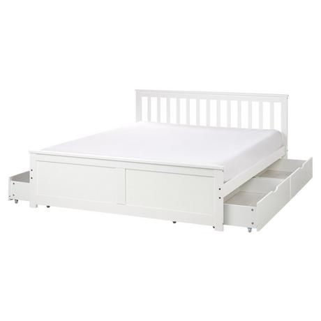 Beliani Letto con cassetti contenitori en Legno di pino Scandinavo OLENDON  