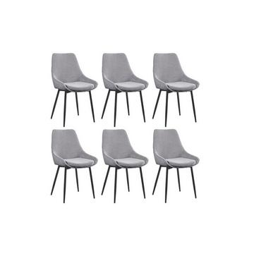 Lot de 6 chaises MASURIE Tissu