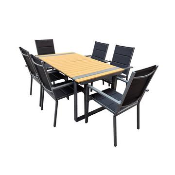 Ensemble de table de jardin BIONTO avec 6 chaises