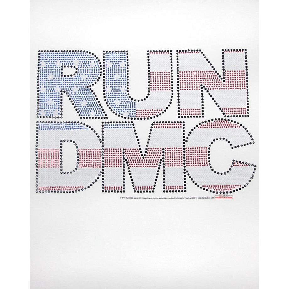 Amplified Run DMC Canotta Design Bandiera USA Strass  
