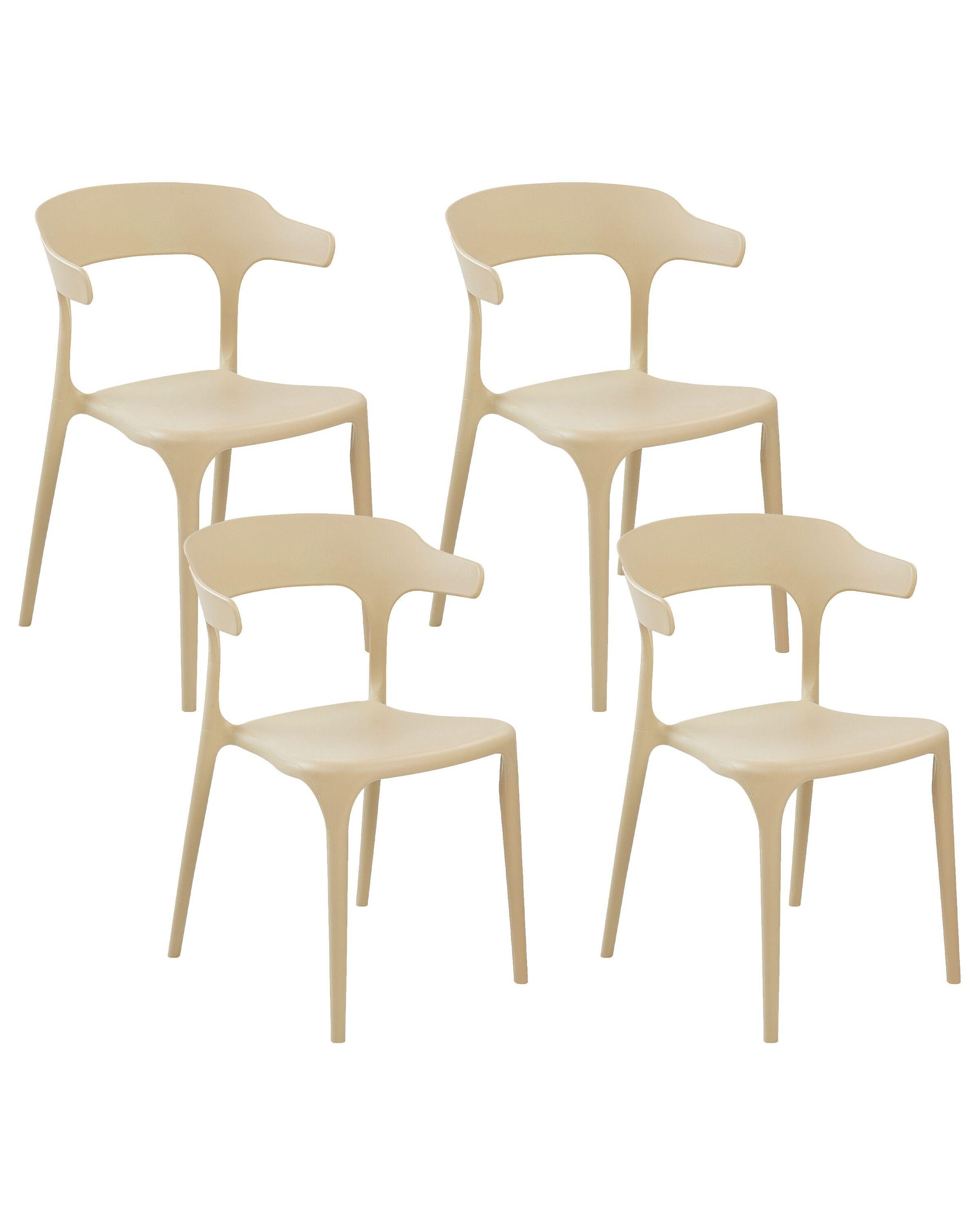 Beliani Set mit 4 Stühlen aus Polypropylen Modern GUBBIO  