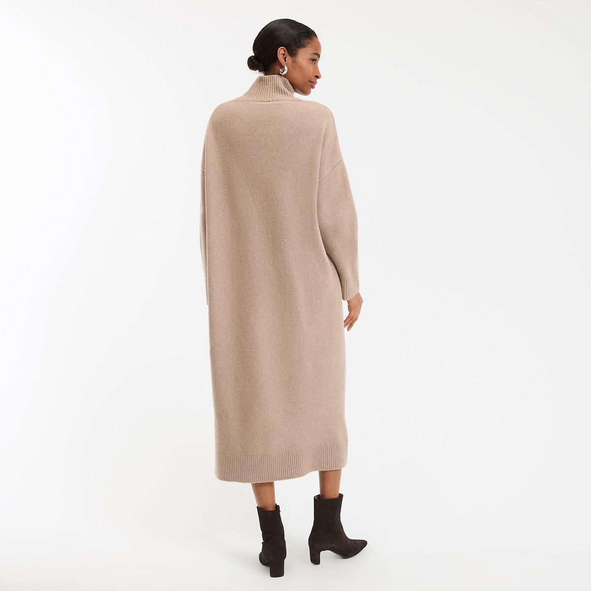 La Redoute Collections Robe droite tricotée à manches longues  