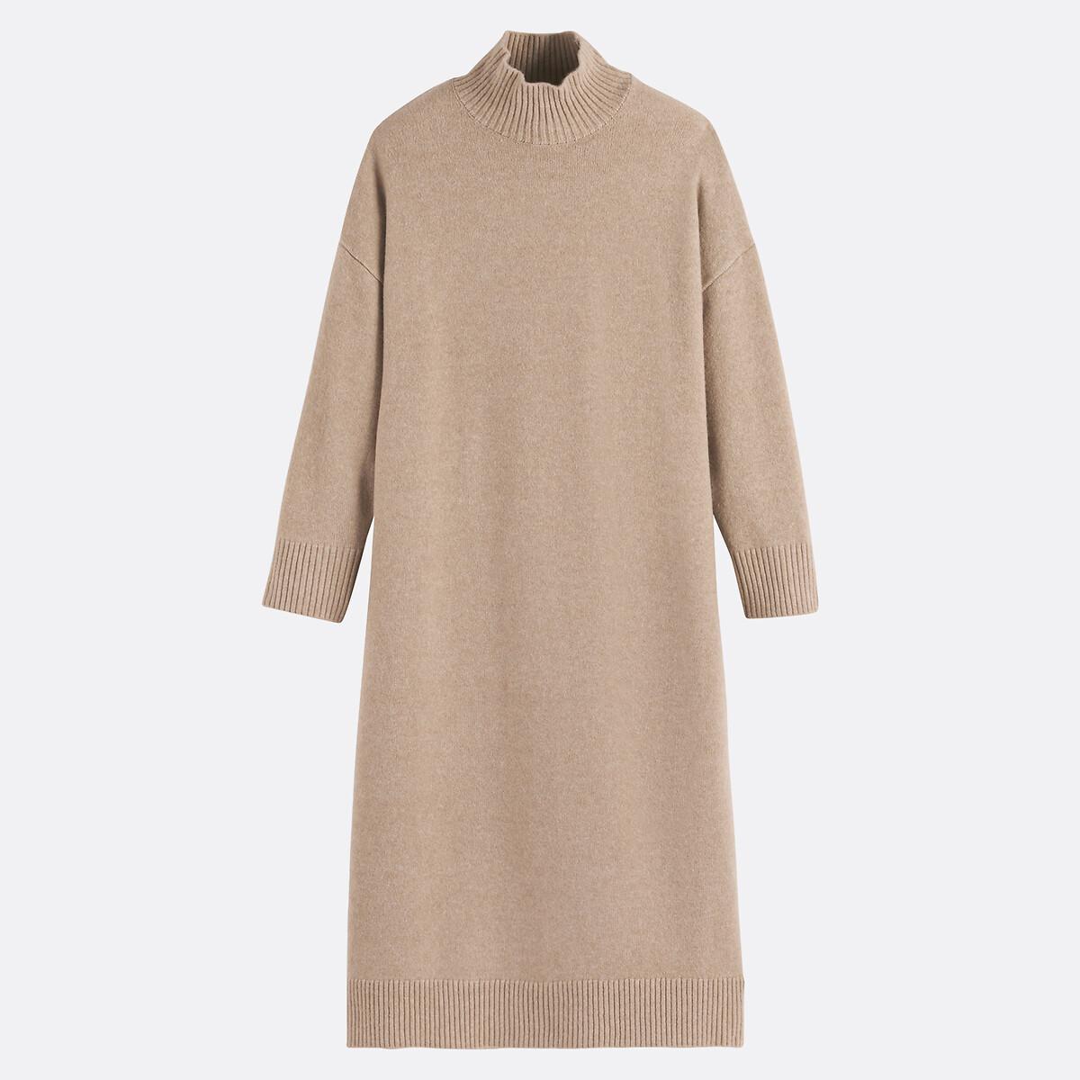 La Redoute Collections Robe droite tricotée à manches longues  