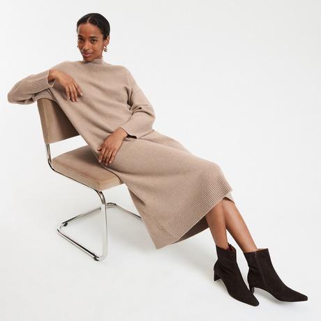 La Redoute Collections Robe droite tricotée à manches longues  