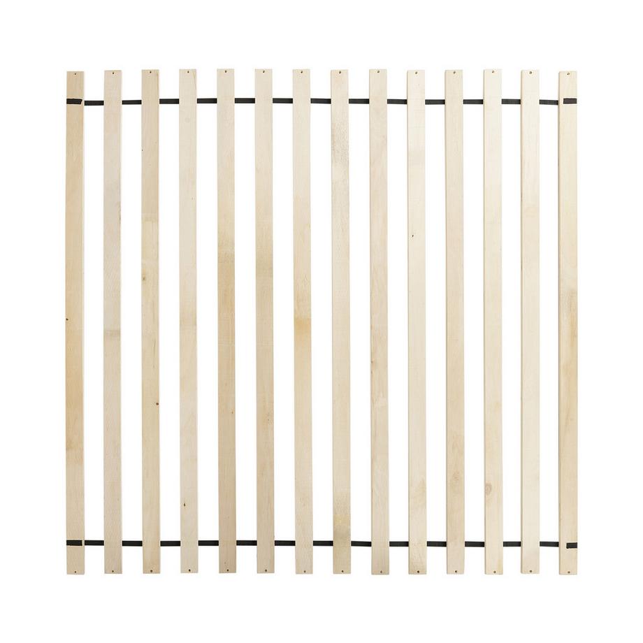 Beliani Bett mit Lattenrost aus Gummibaumholz Retro BOUSSICOURT  