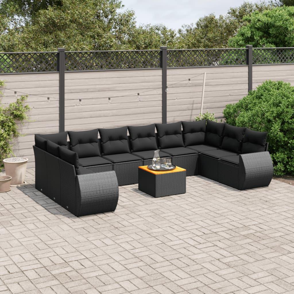 VidaXL set divano da giardino Polirattan  