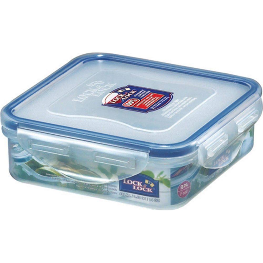 Lock&Lock  Lock & Lock HPL852 recipiente per cibo Quadrato Scatola 0,43 L Blu, Trasparente 1 pz 