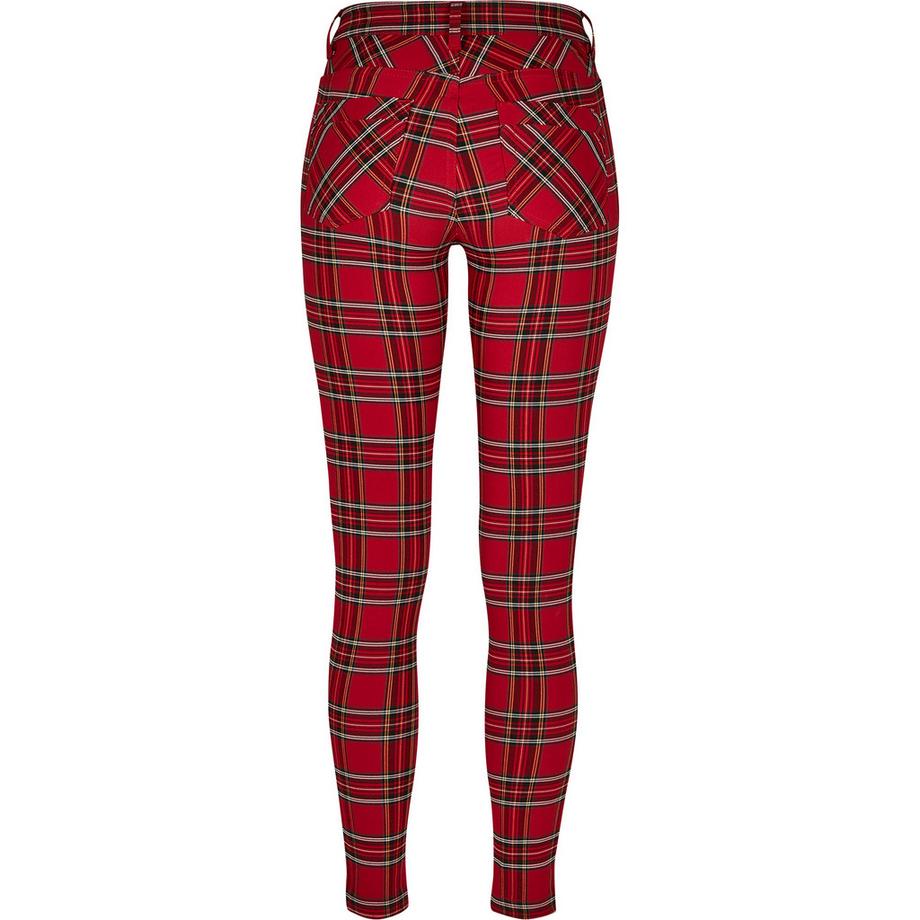 URBAN CLASSICS Pantaloni Skinny Tartan  