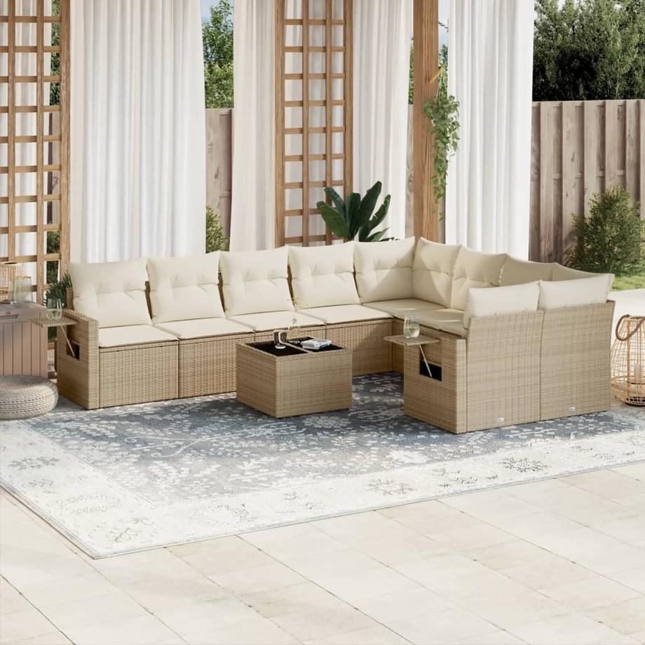 VidaXL set divano da giardino Polirattan  