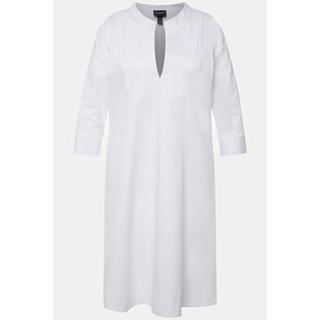 Ulla Popken  Robe avec poches. Silhouette en A. Col tunisien et manches 3/4. 