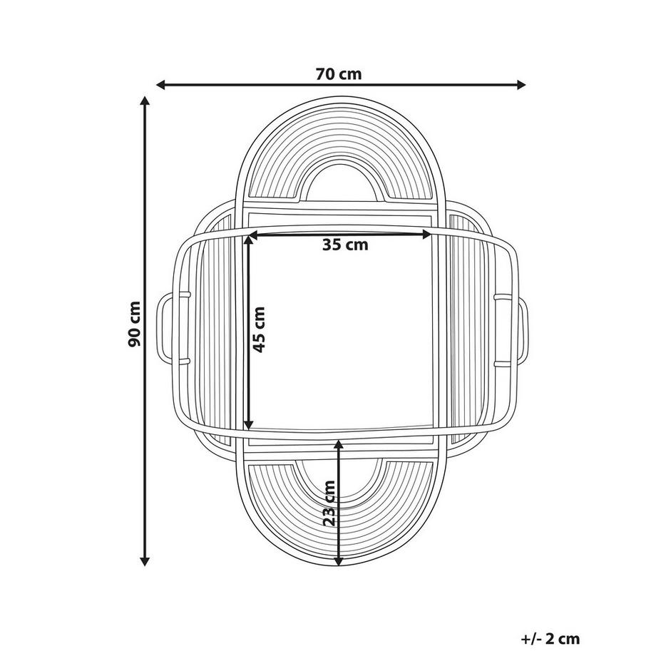 Beliani Specchio en Rattan Boho ALCORN  
