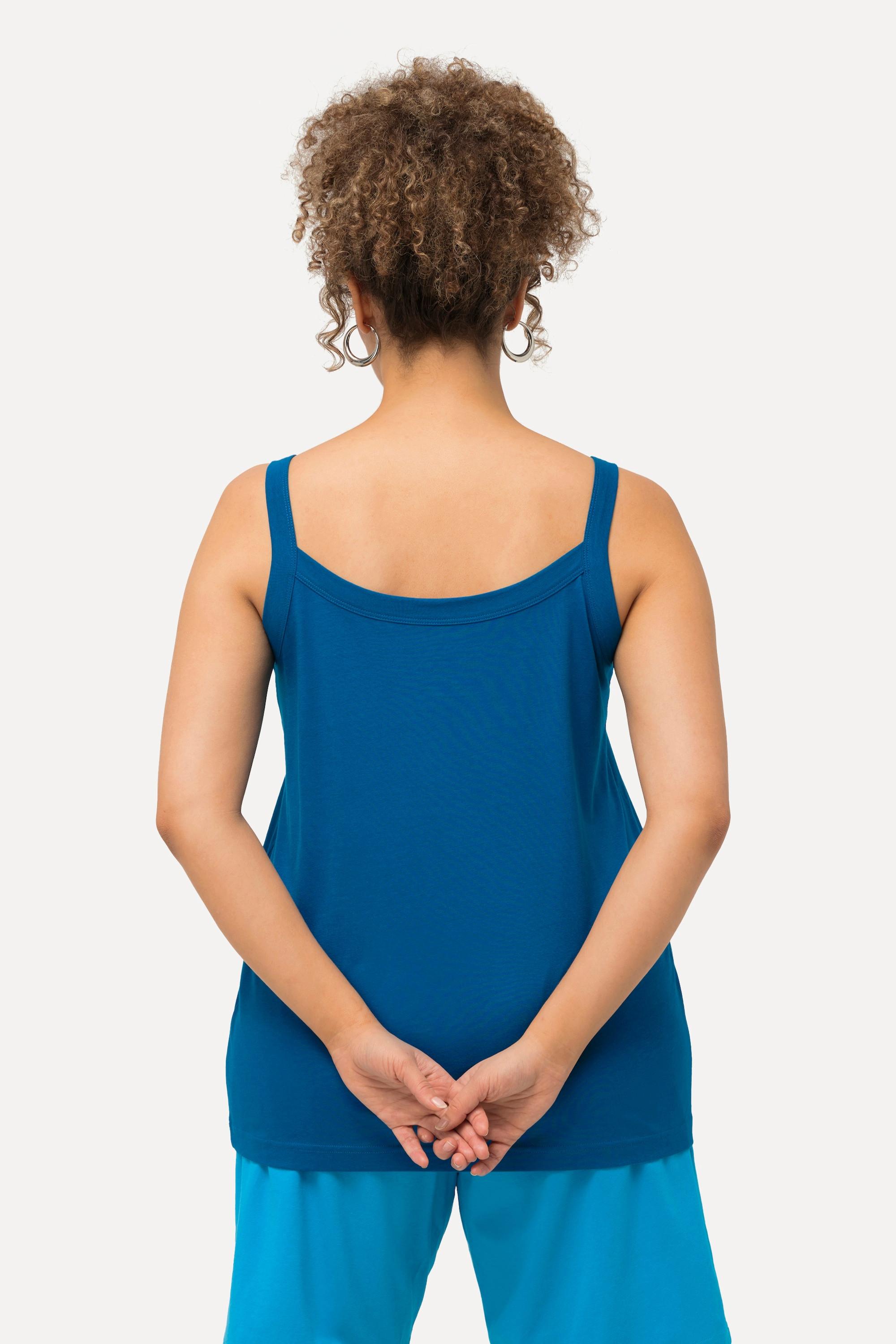 Ulla Popken Spaghettitop Rundhals Ärmellos Modalmix  