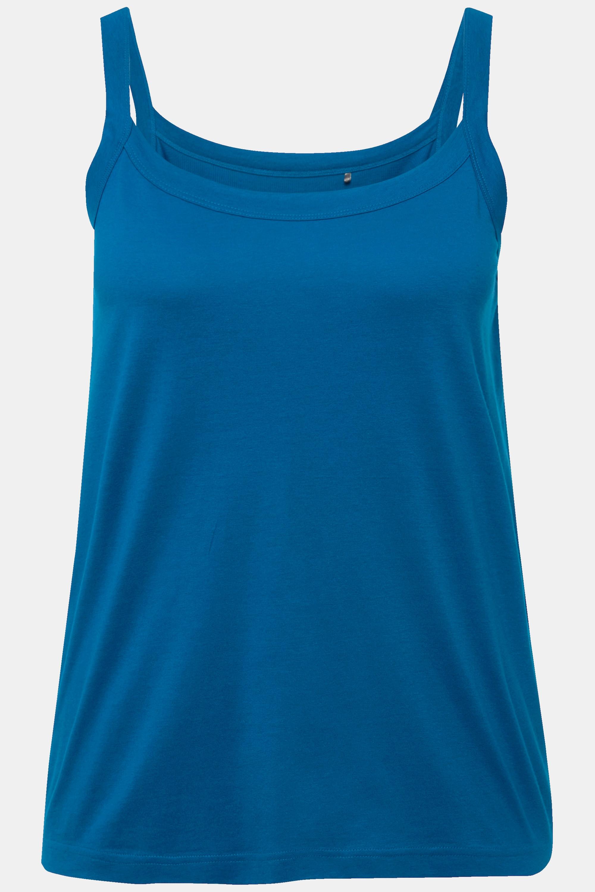 Ulla Popken Spaghettitop Rundhals Ärmellos Modalmix  