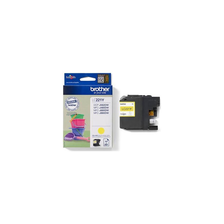 brother  BROTHER Tintenpatrone yellow LC-221Y MFC-J480/680/880 260 Seiten 