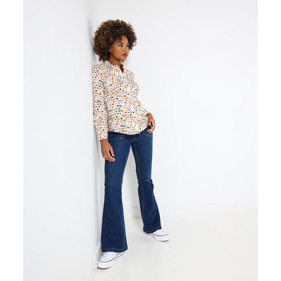 Joe Browns Camicia a Maniche a Sbuffo con Motivo Gatto  