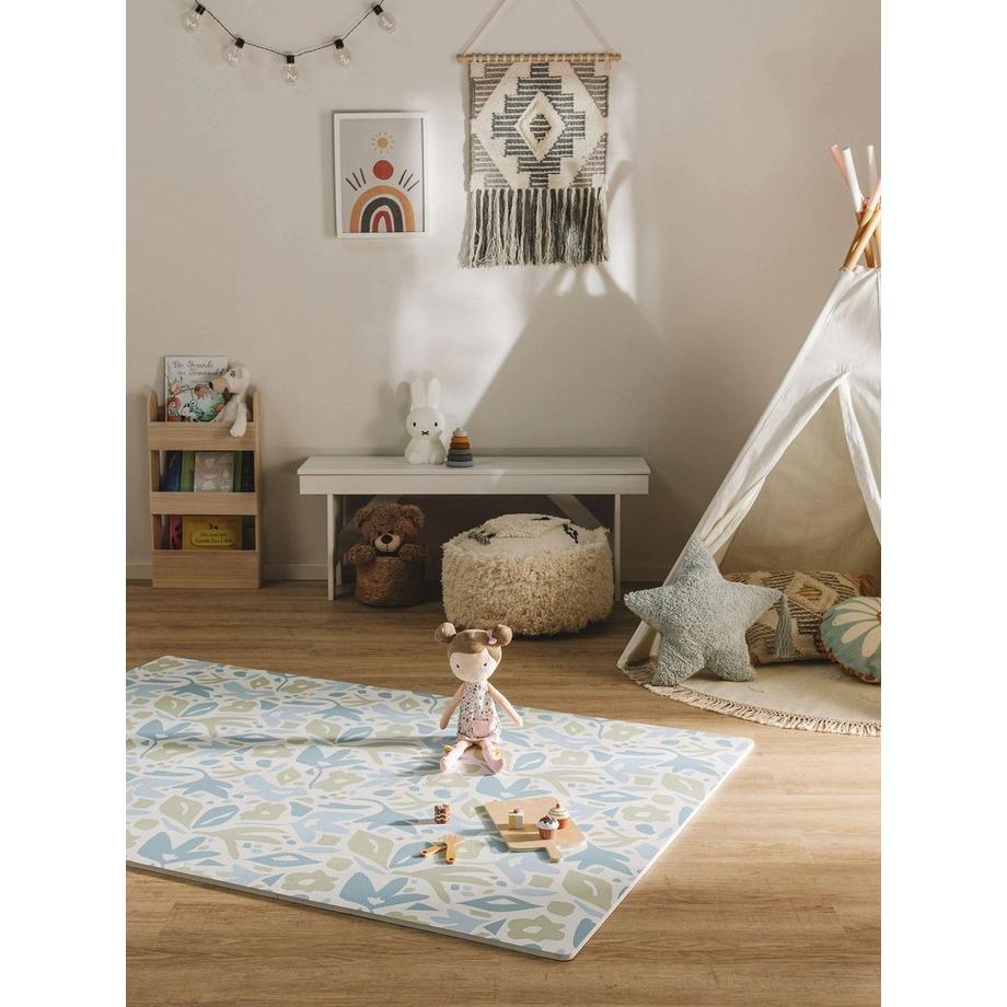 Benuta Tapis de jeu Flora Bleu  