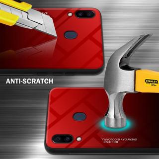 Cadorabo  Housse compatible avec Samsung Galaxy M20 - Coque de protection bicolore en silicone TPU et dos en verre trempé 