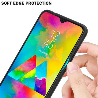 Cadorabo  Housse compatible avec Samsung Galaxy M20 - Coque de protection bicolore en silicone TPU et dos en verre trempé 