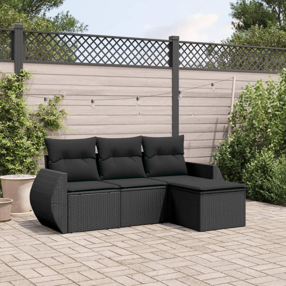 VidaXL set divano da giardino Polirattan  