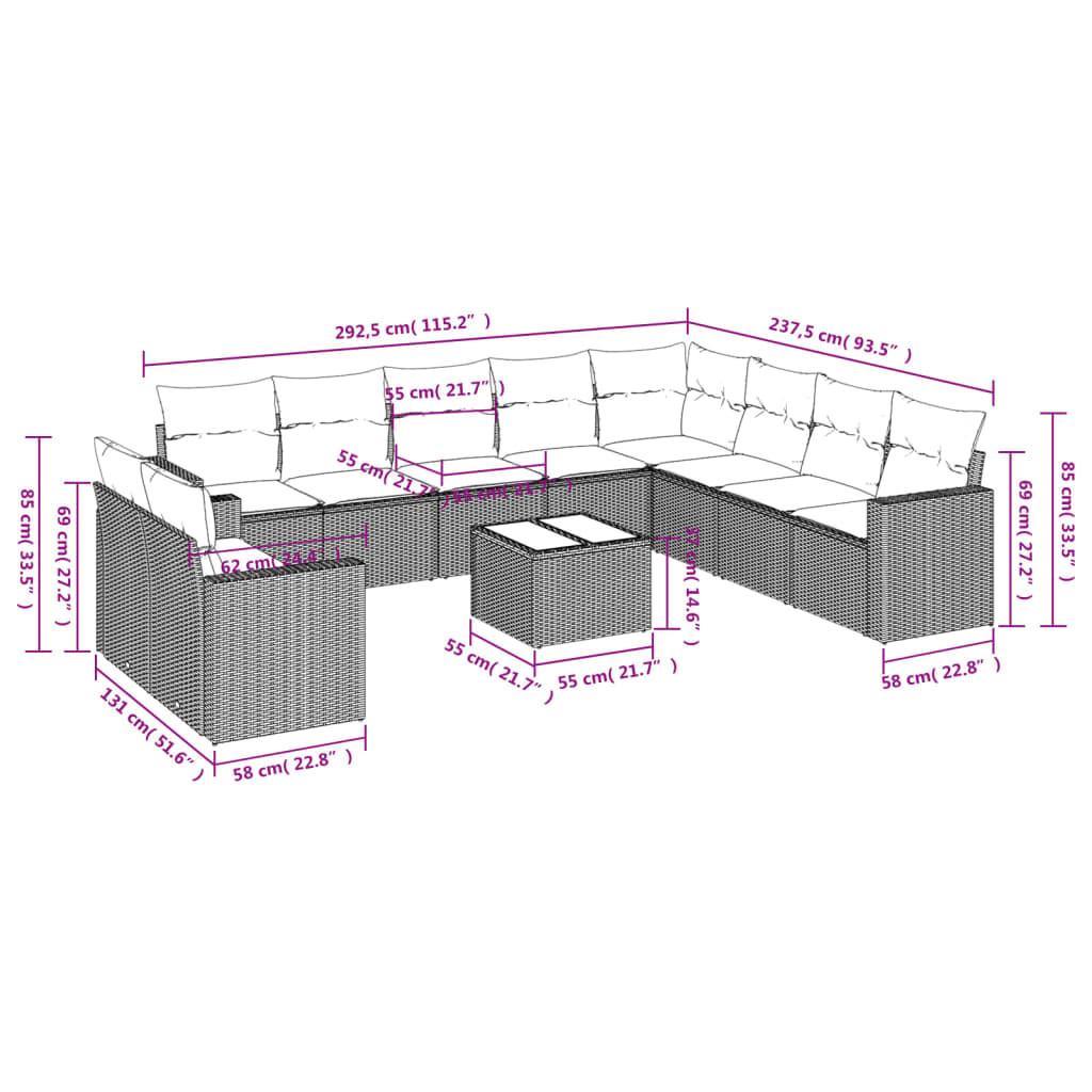 VidaXL Garten sofagarnitur poly-rattan  