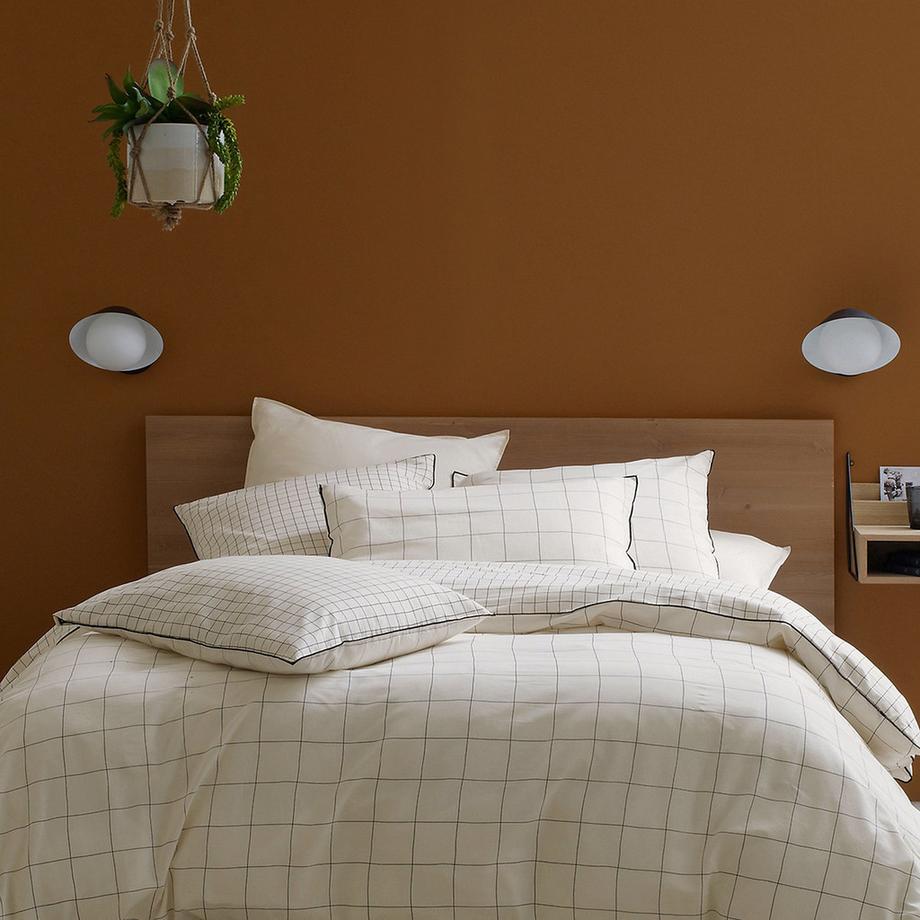 La Redoute Intérieurs Basile Housse de Couette Carreaux Coton Lavé  